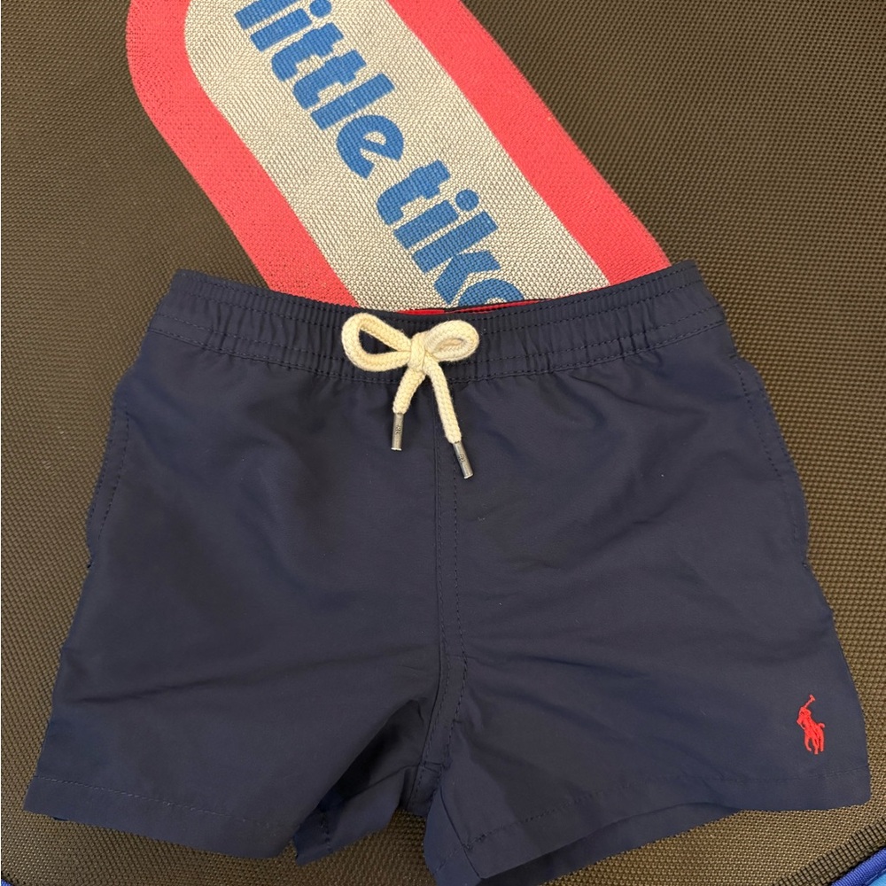 FLASH SALE! Ralph Lauren Red and White Swim Mesh Lined Shorts